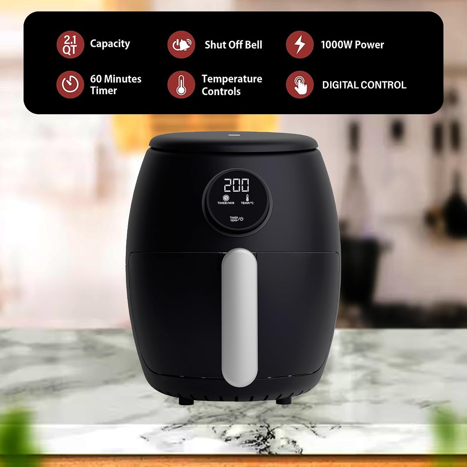 Thumbnail 5 de Belaco BEL-AF-02 2L air fryer with 60 min timer