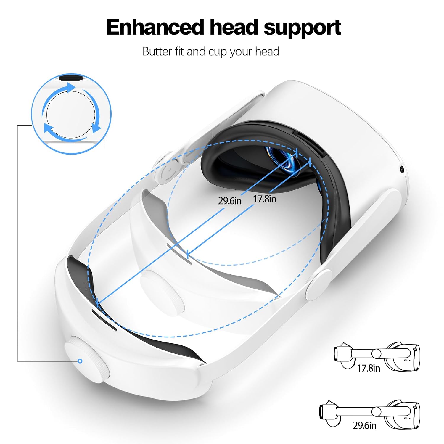 Detalle 2 de VIBOSIK Head Strap for Oculus Quest 2 — Adjustable VR Headset
