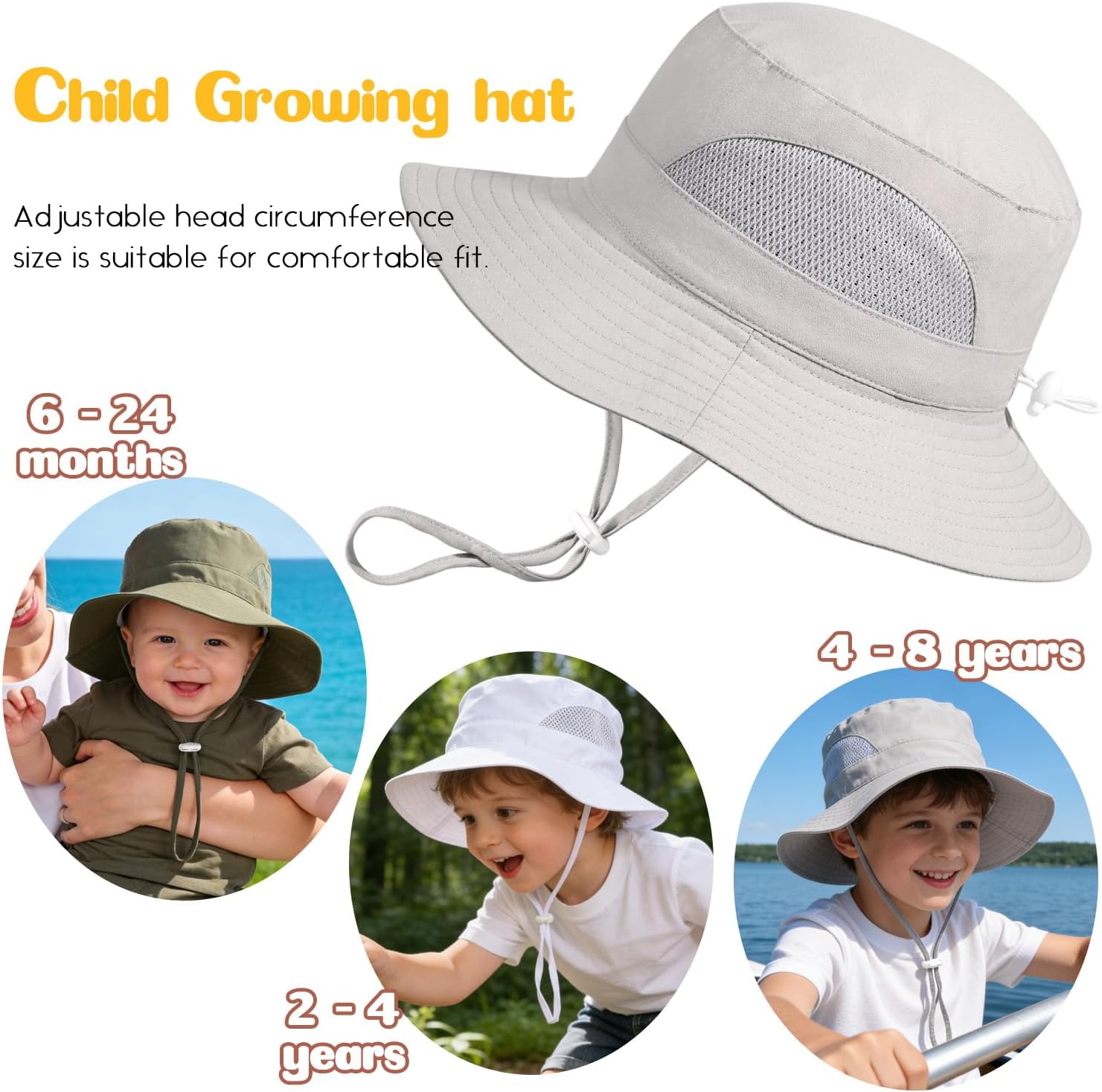 Thumbnail 5 de Kids' Sun Hat Polyester