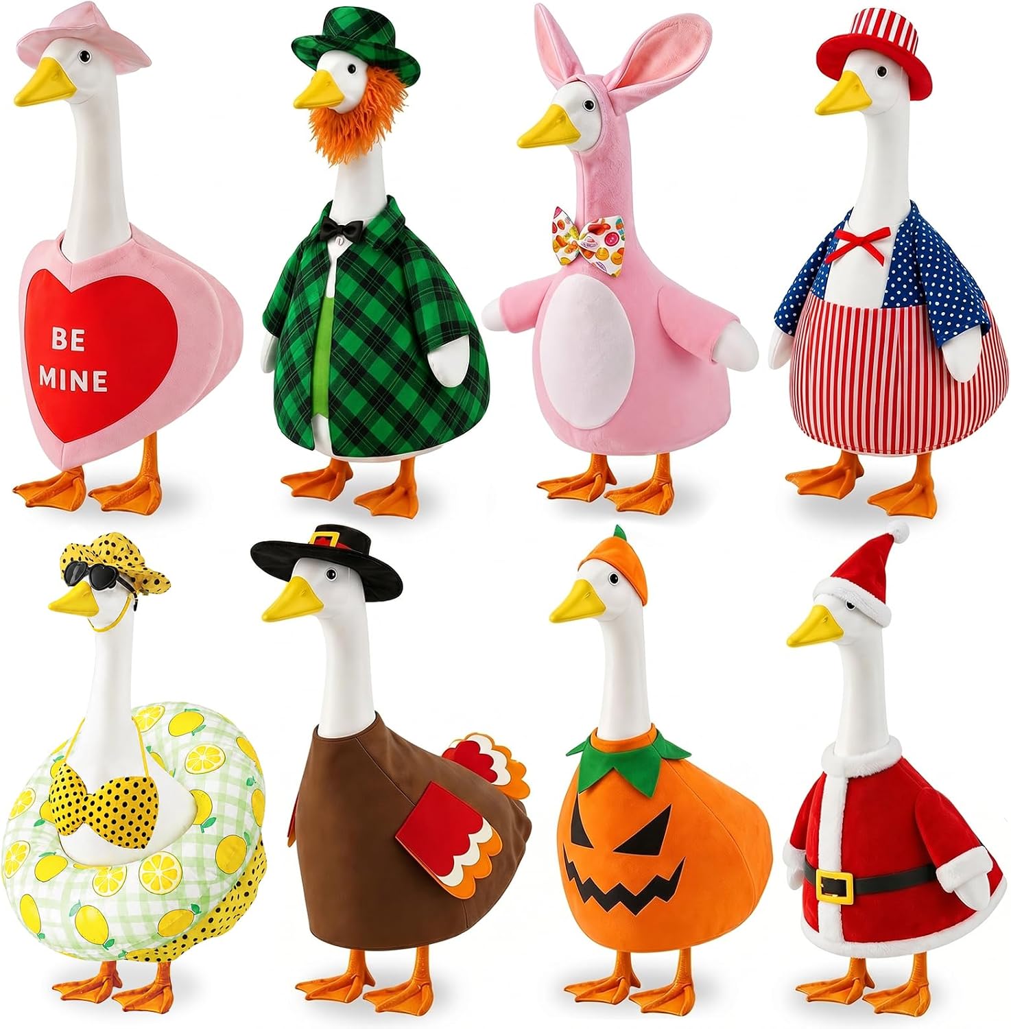 Detalle de BIHDXL 8SETPGO-1 Holiday Porch Goose Outfit Set, 8 Seasonal Looks