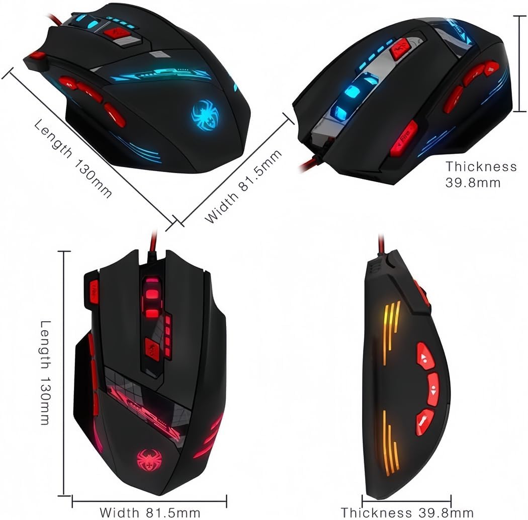 Detalle de Zelotes T90 Gaming Mouse Review: 9200 DPI, 8 Programmable Buttons and Weight Tuning