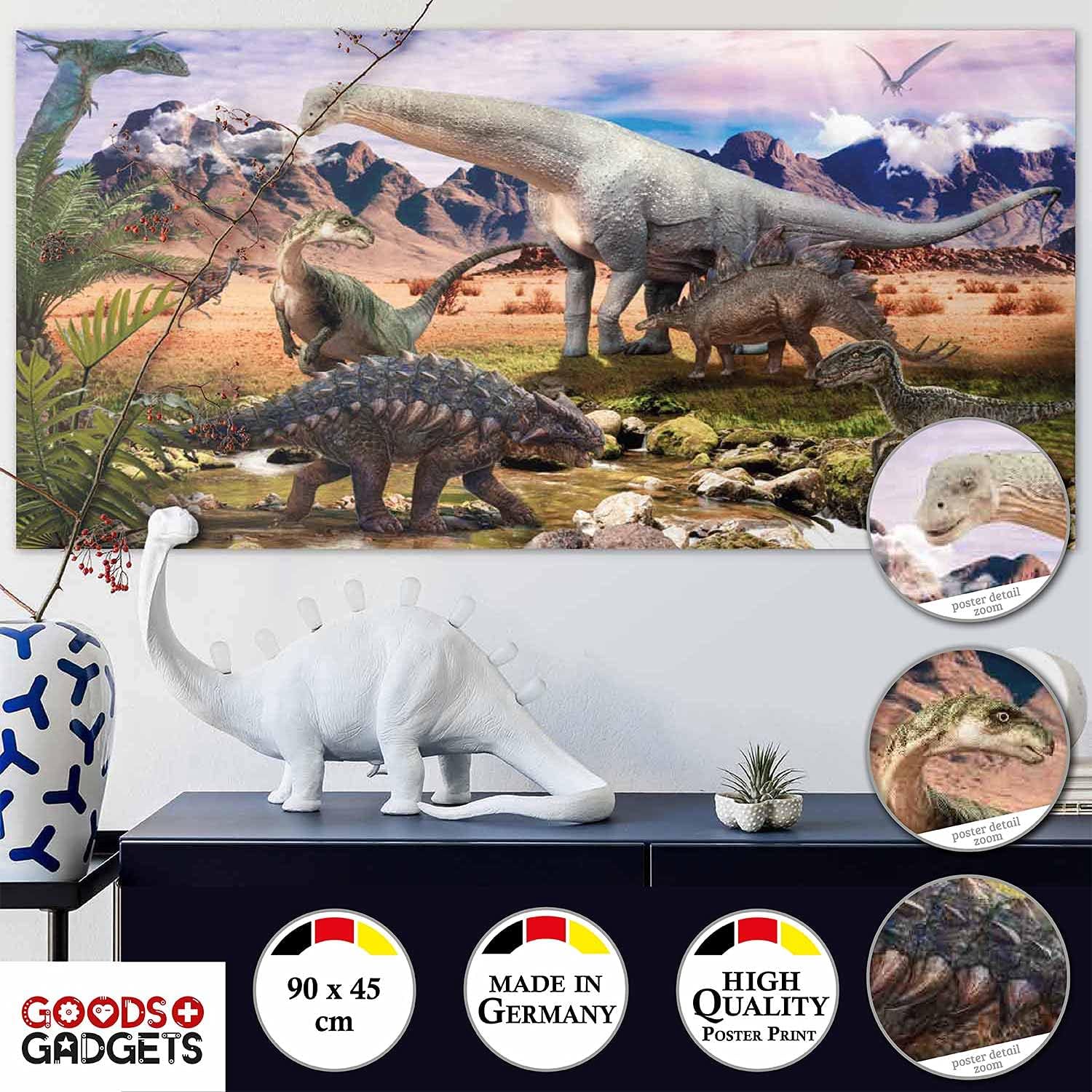 Thumbnail 3 de GOODS+GADGETS® dinosaurieaffisch för barnrum, 91 x 45 cm, laminerat papper