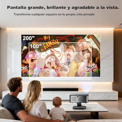 Thumbnail 7 de Proyector 4K XIWBSY con Google TV, 1500 ANSI y rotación 360°