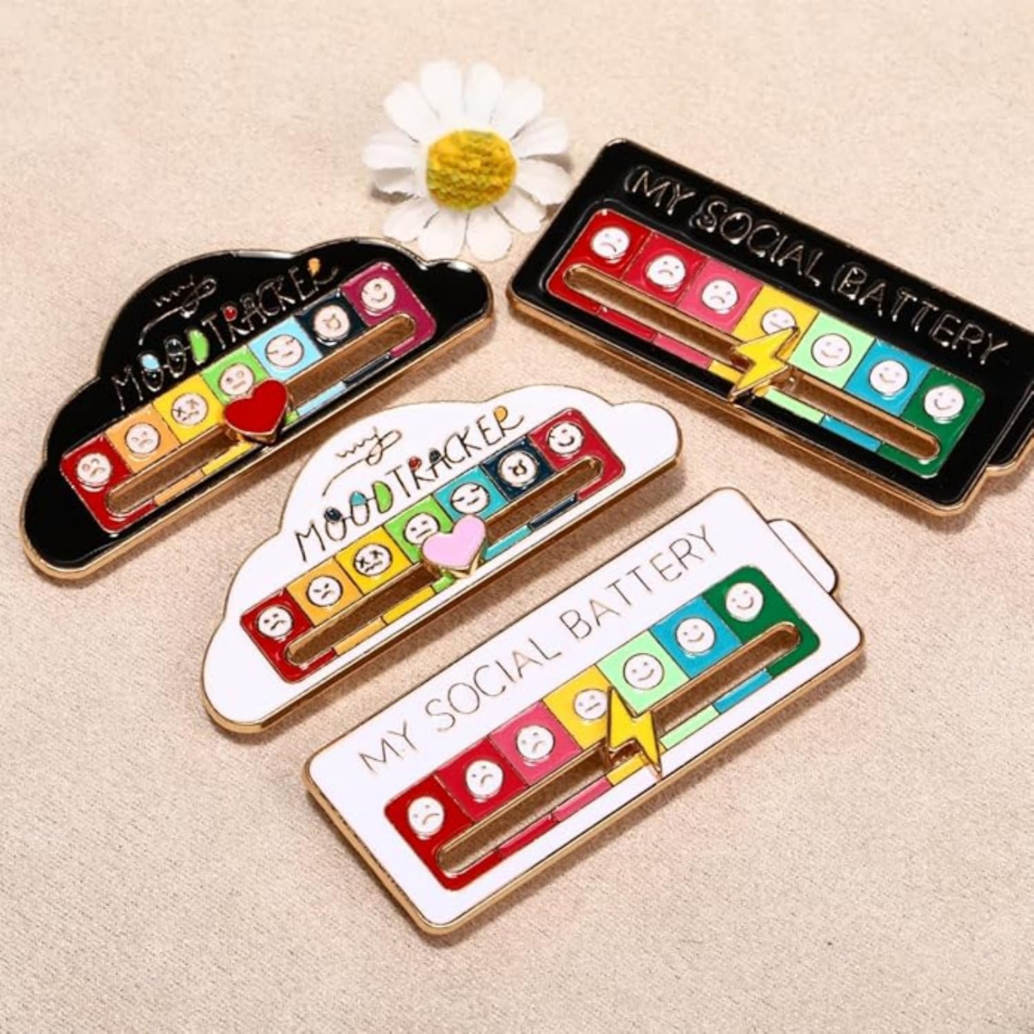 Thumbnail 3 de Fenglin-joy Social Battery Pin 4er Set