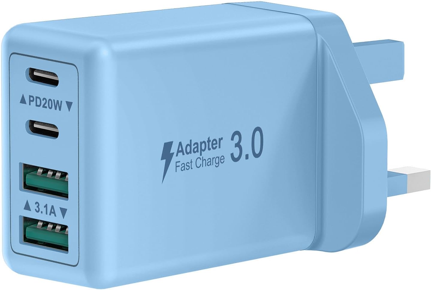 Detalle de 40W 4‑Port USB-C Multi Charger for iPhone and Samsung