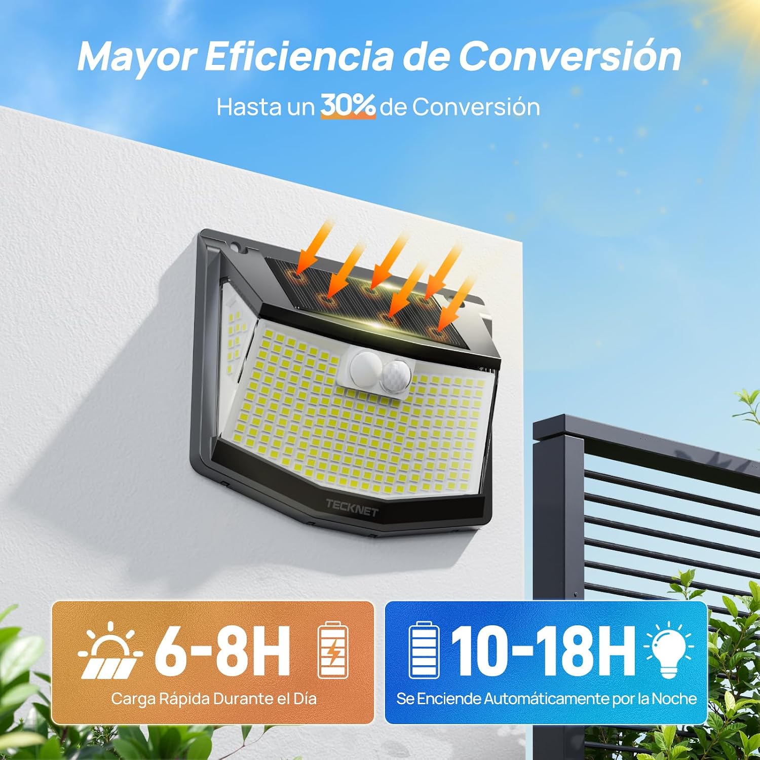 Detalle de TECKNET Luz Solar Exterior 248 LED