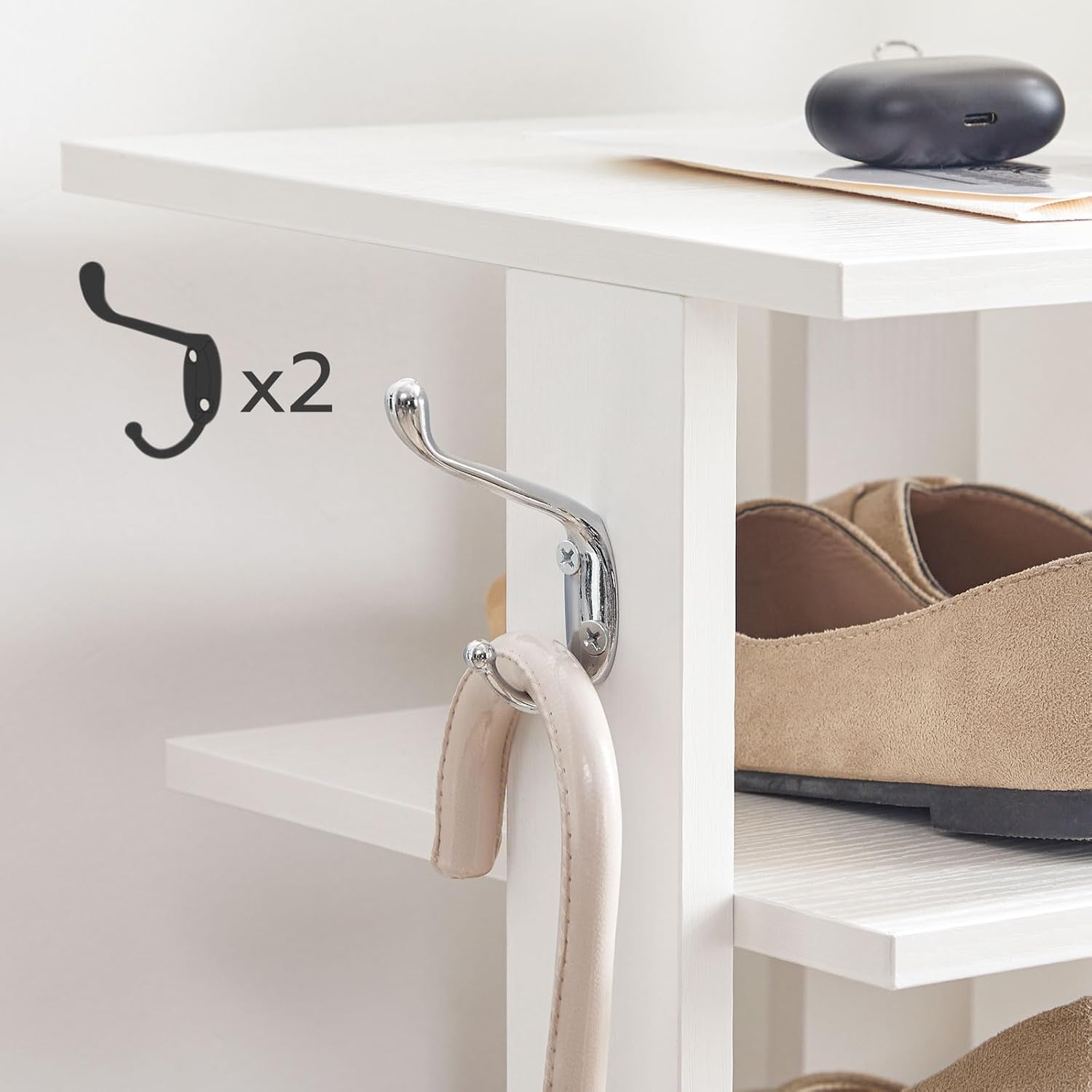Detalle de HOOBRO Scarpiera a 8 livelli EWT750XJ01HOOBRO: spazio ordinato e stile per l’ingresso