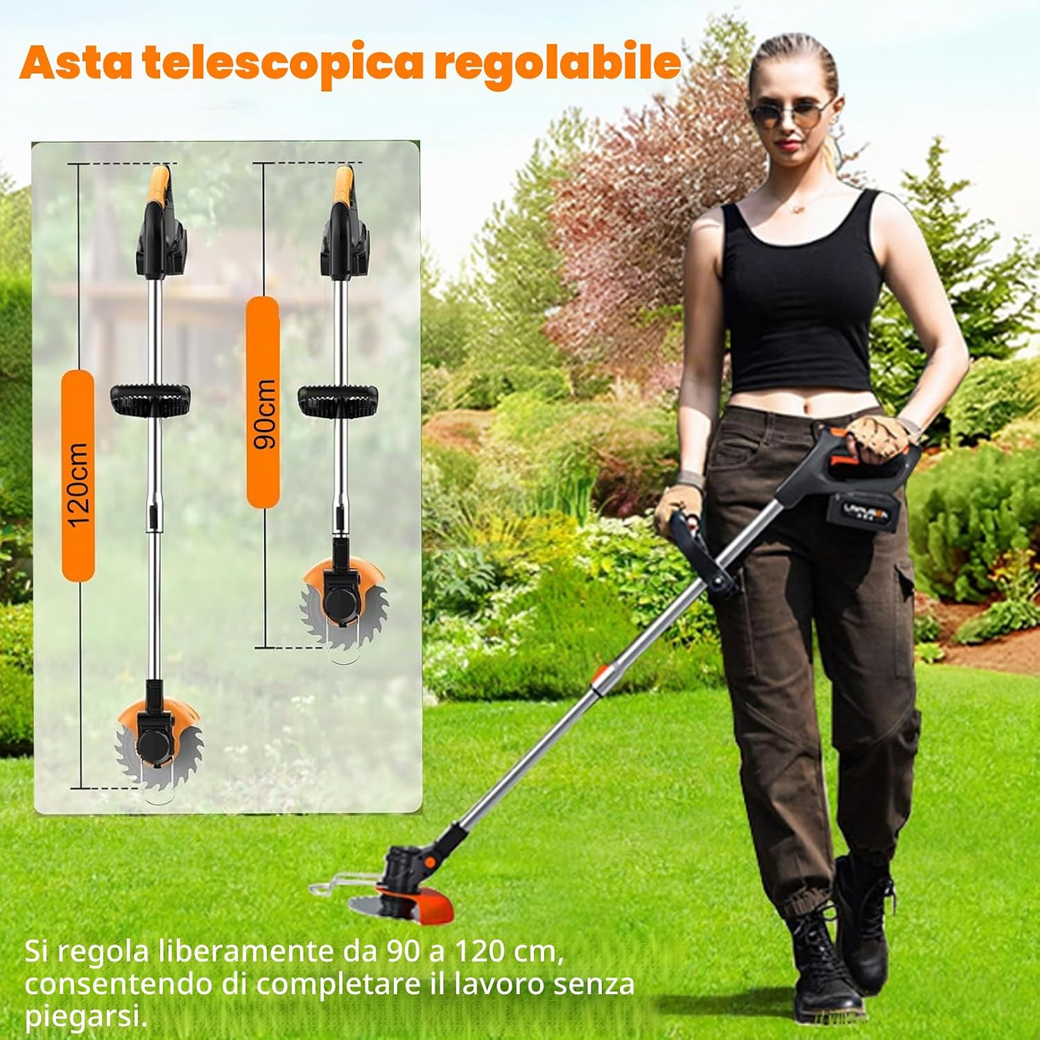 Thumbnail 4 de Decespugliatore a batteria 21V 2000mAh – 3 in 1: potenza, versatilità e comfort per il tuo giardino