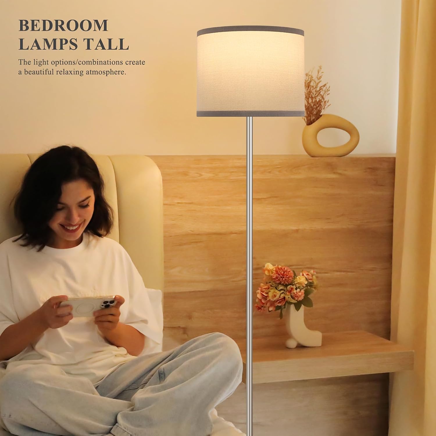 Thumbnail 5 de PreeOtti Modern Grey Floor Lamp 9W