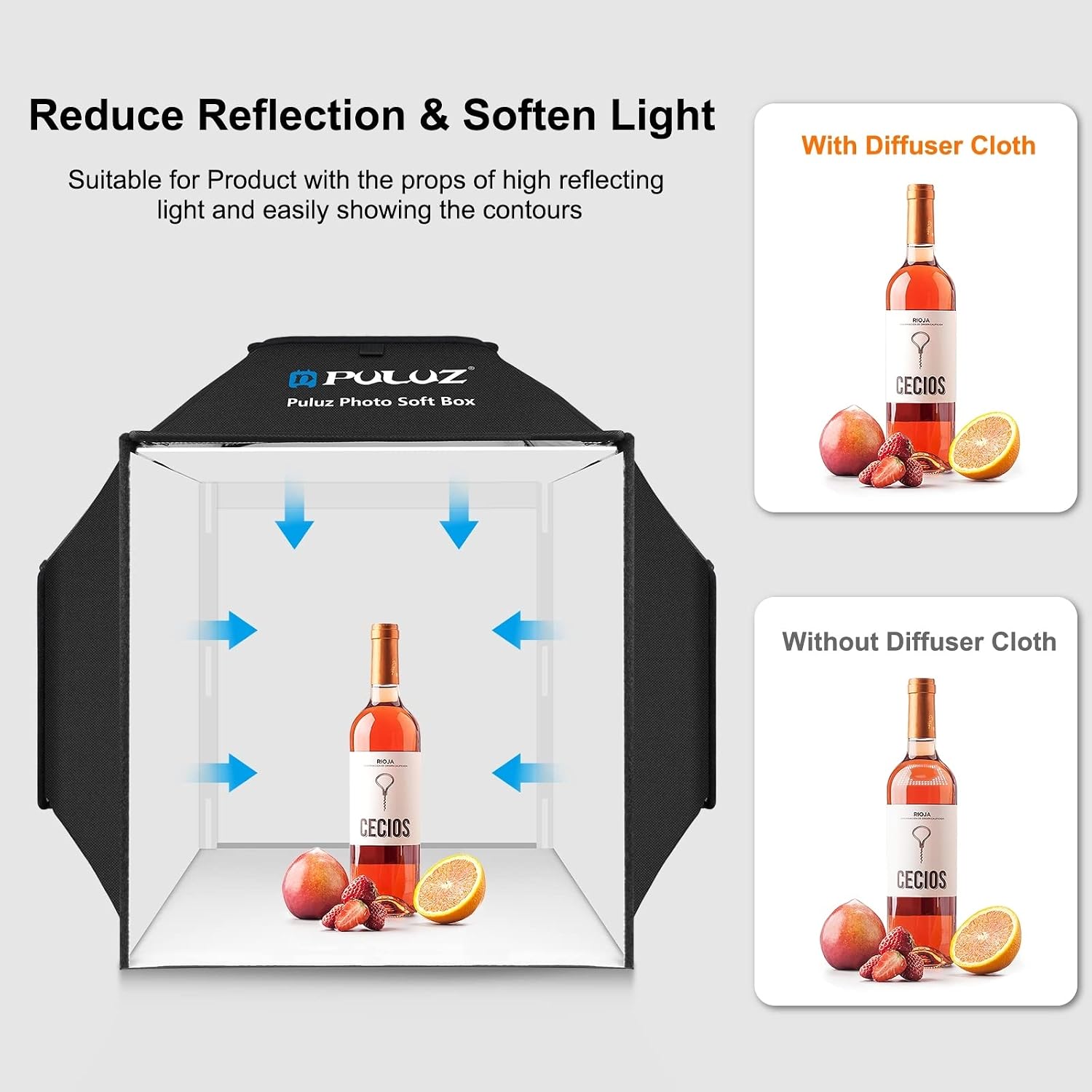 Thumbnail 4 de PULUZ 40cm Light Box & Softbox for Photography – Multi‑angle mini studio with 480 LEDs