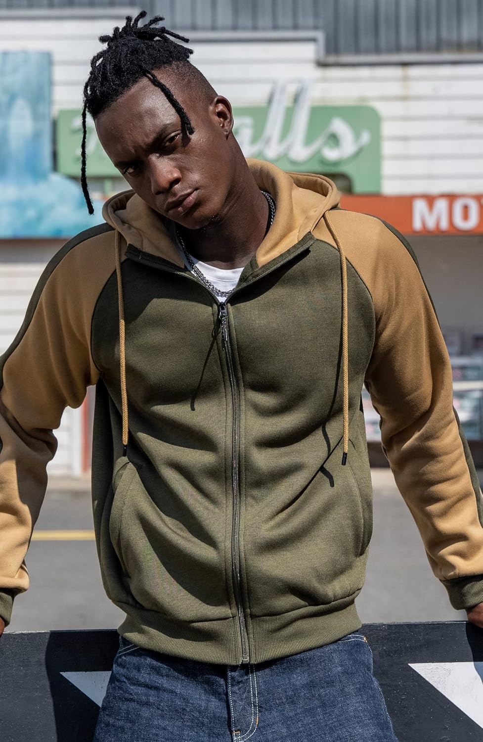 Detalle 2 de Wirltte Zip Up Patchwork Fleece Hoodie