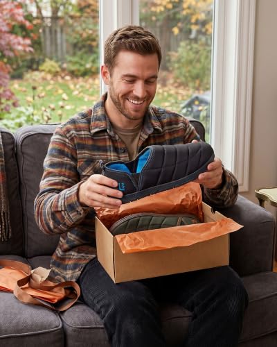 Thumbnail 2 de LongBay Men's Two-Tone Slippers Cushy Memory Foam Indoor/Outdoor