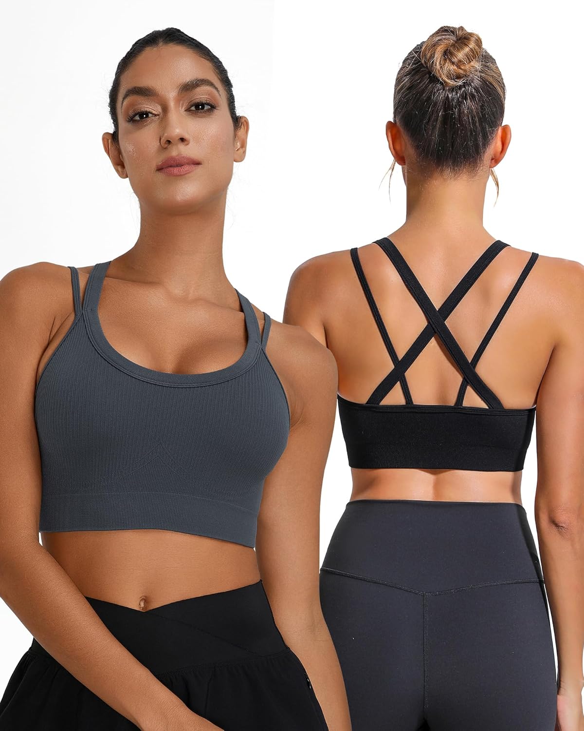 Thumbnail 1 de Nikuja High-Impact Criss-Cross Back Sports Bra for Women with Large Bust