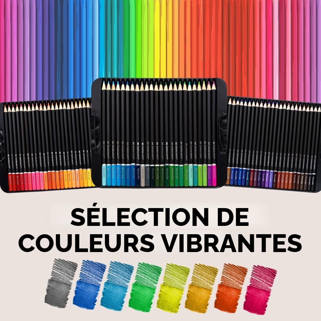 Thumbnail 2 de Castle Art Supplies – Set de 72 crayons aquarelles (étui présenté) pour dessin et peinture