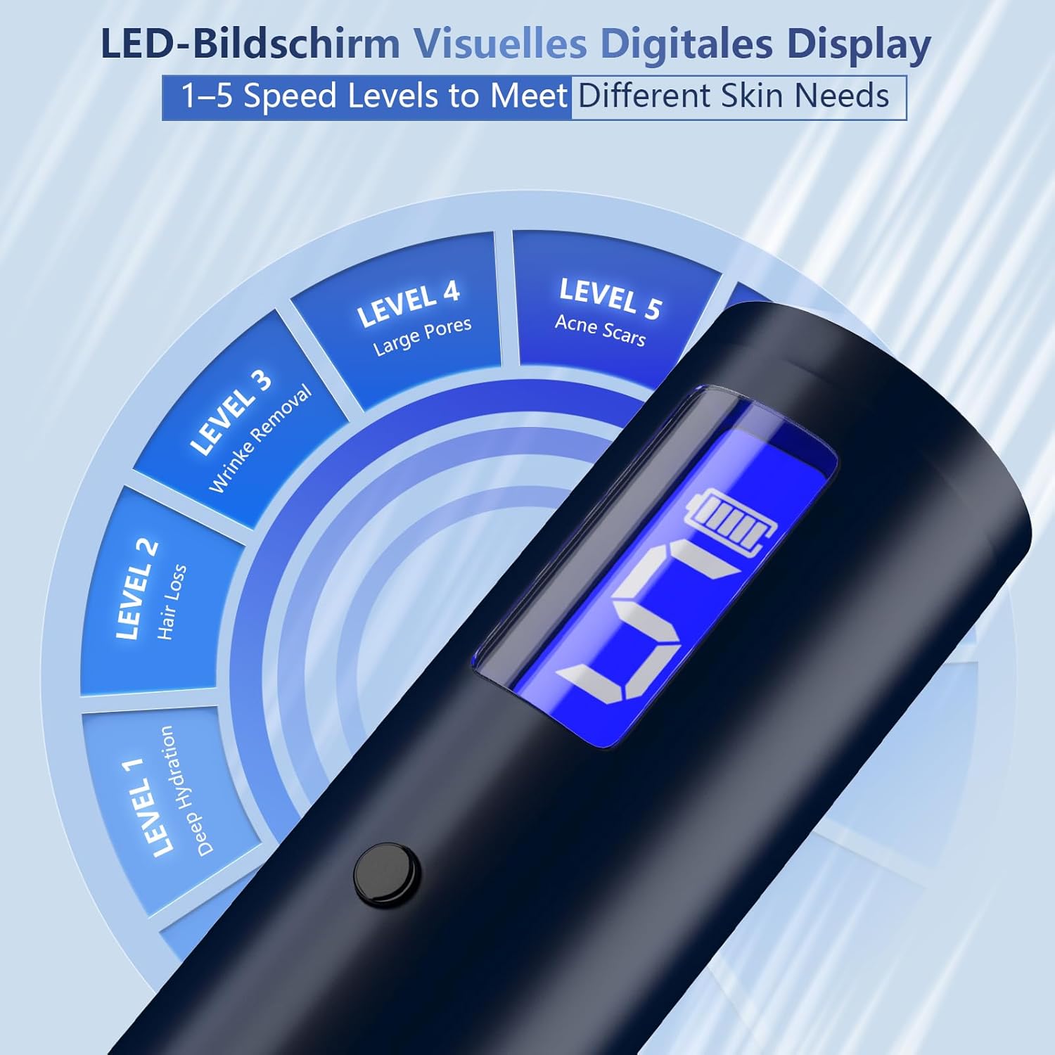 Thumbnail 1 de Microneedling Pen mit LCD-Display – Dermapen-Set mit 24 Einweg-Nadeln und 5 Geschwindigkeitsstufen