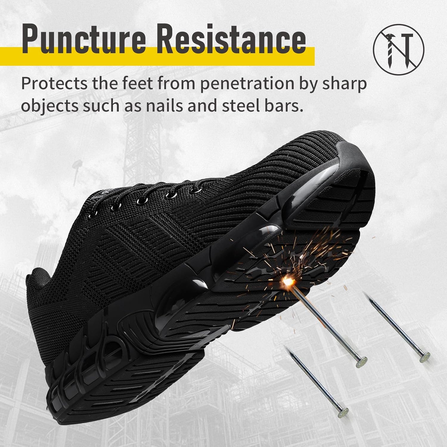 Thumbnail 2 de Bravover Steel Toe Caps Lightweight Work Shoes: Safety Trainers for Men & Women