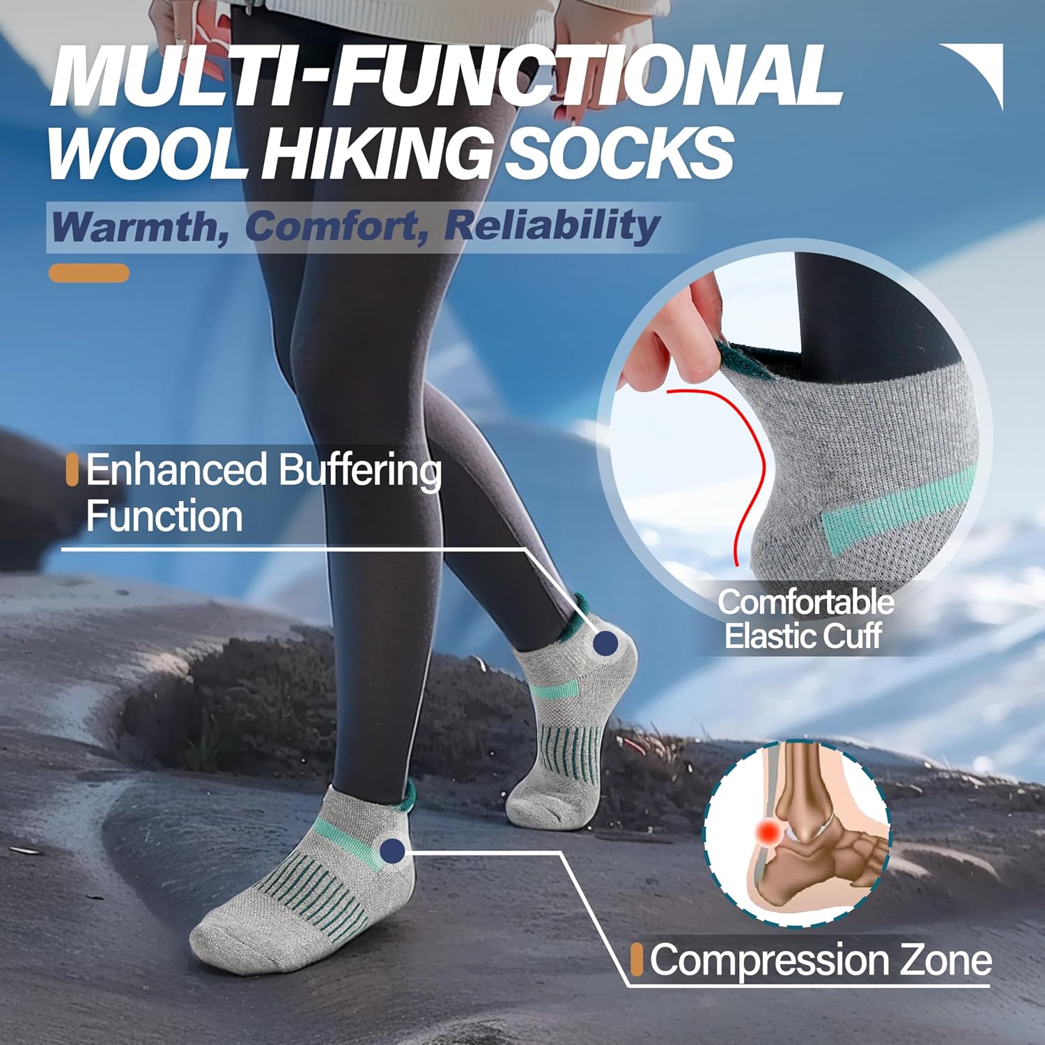 Detalle de Anlisim 6 Pairs Merino Wool Socks