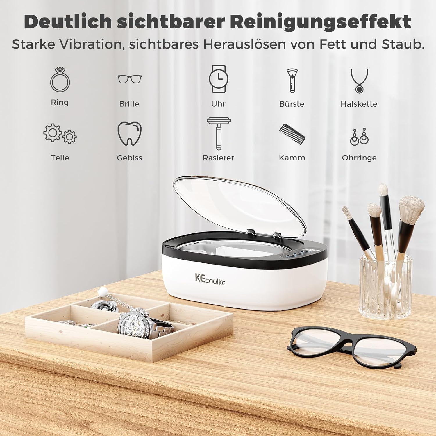 Detalle de KECOOLKE Sonic Cleaner Ultraschallgerät 750 ml