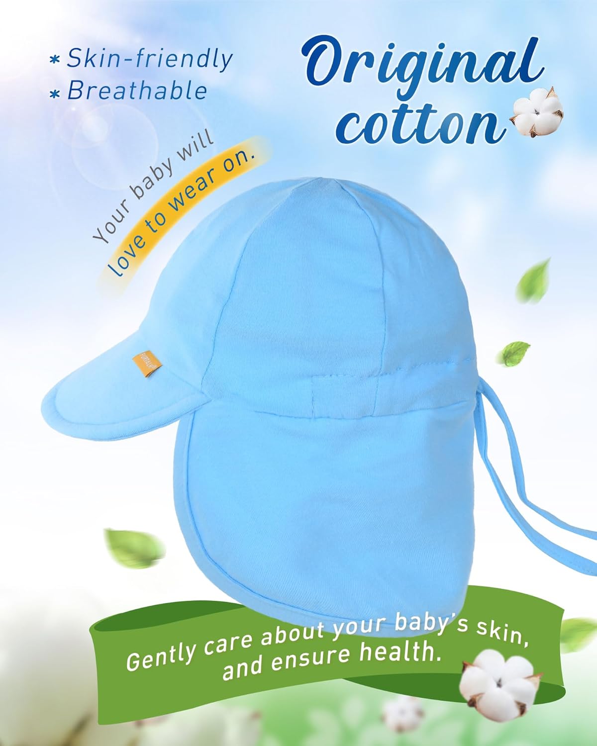 Thumbnail 1 de FURTALK Baby Sonnenhut UPF 50+ – Kappe mit verstellbarem Kinnriemen und Halsklappen