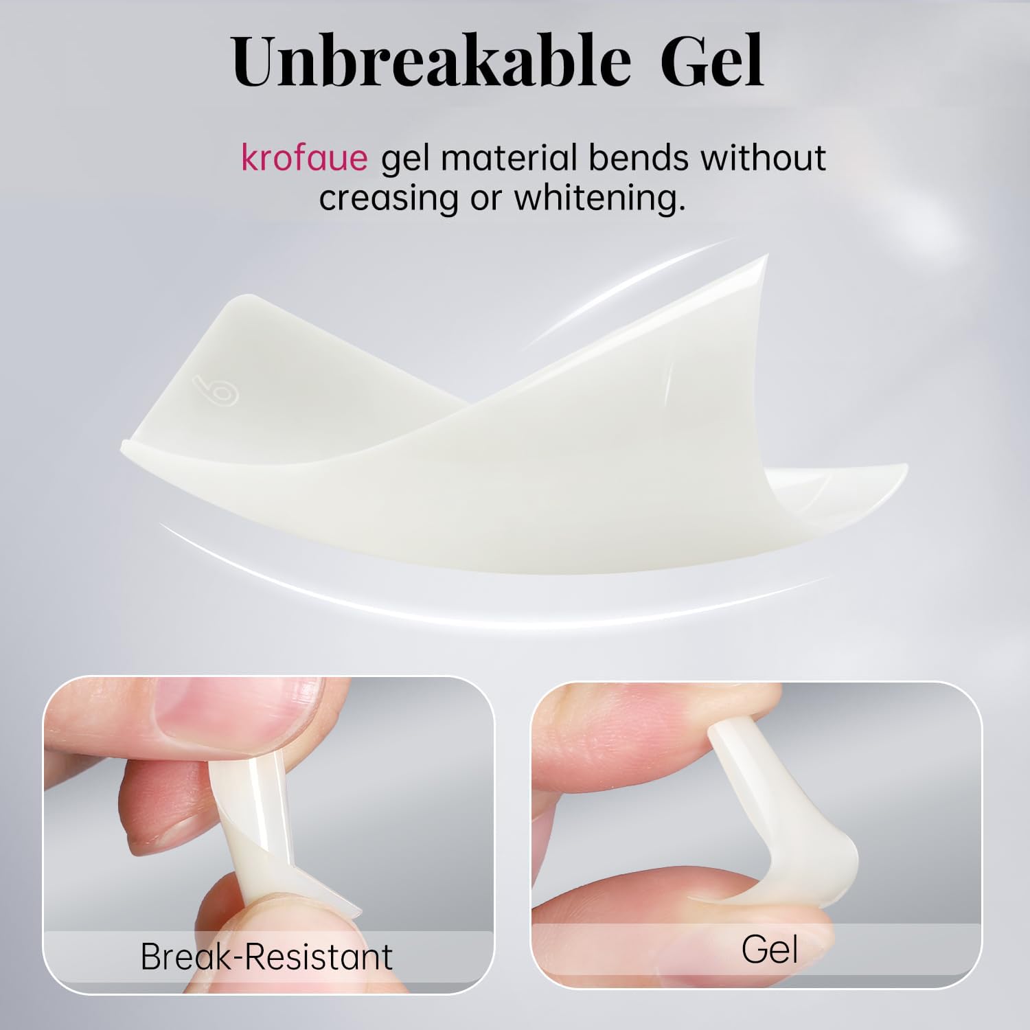Thumbnail 3 de krofaue 500PCS Soft Gel False Nails Tips 500PCS