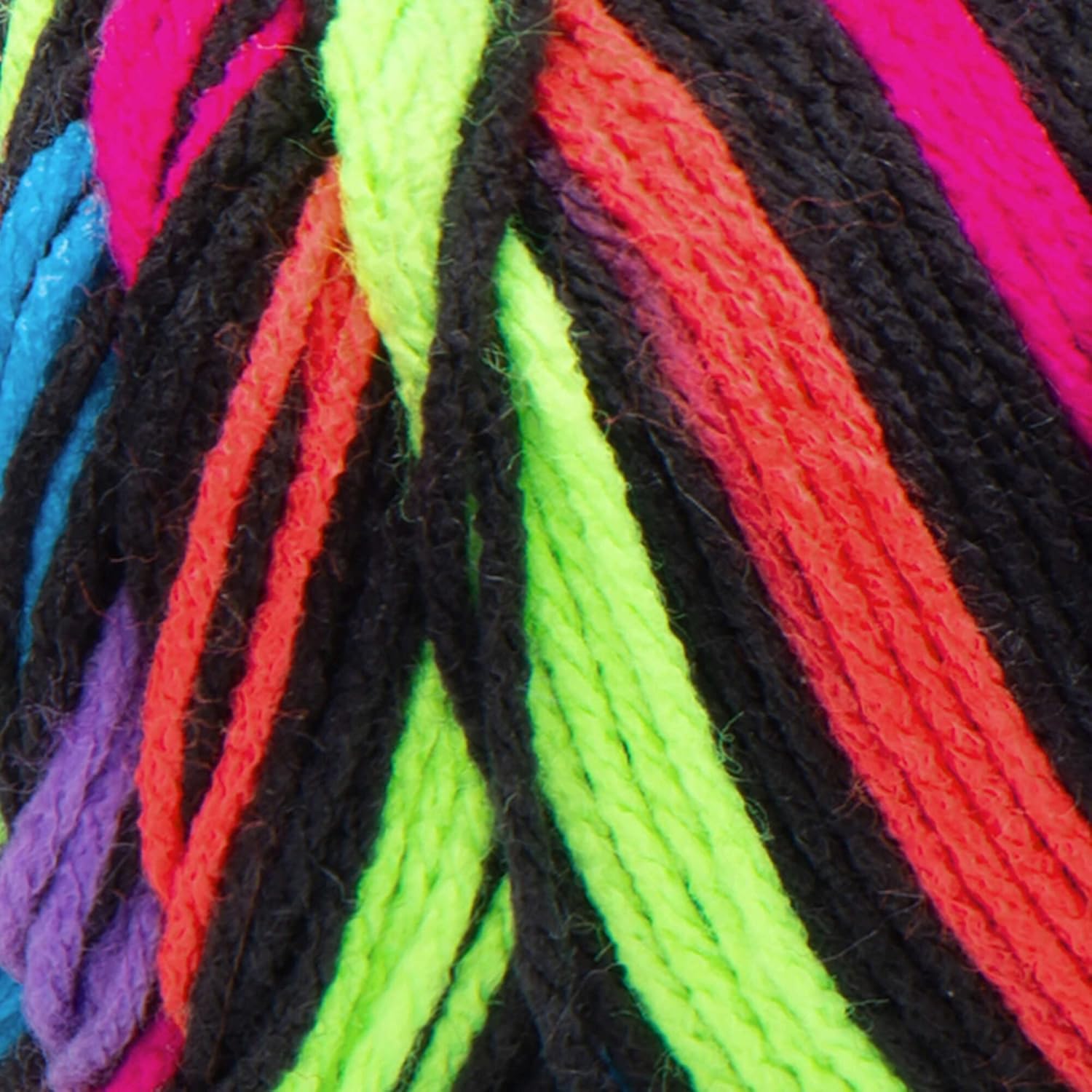 Thumbnail 1 de RED HEART Super Saver Yarn, Neon Stripes: A Practical Look at This Acrylic Craft Staple