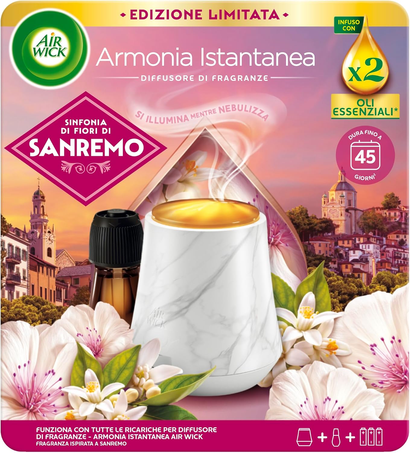 Detalle 2 de Air Wick Armonia Istantanea Profumatore per Ambienti con Diffusore e Ricarica Sinfonia di Fiori di Sanremo