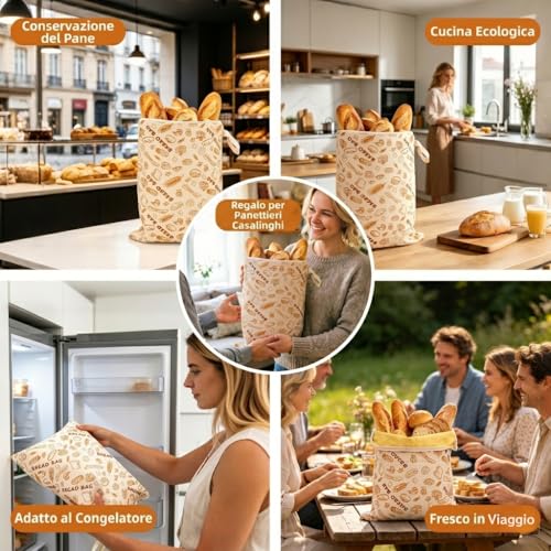 Thumbnail 7 de AHJ Sacchetti Pane Cera d'Api, 2 pezzi 43x33 cm – cerniera a L