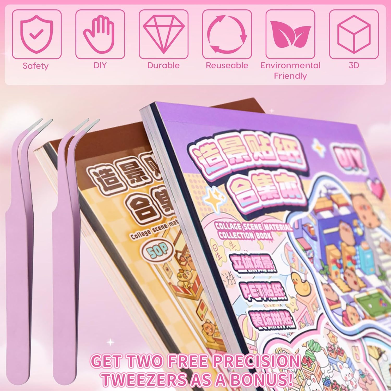 Thumbnail 6 de Kunoli 3D House Sticker Scene Kit 20 sets 🧩