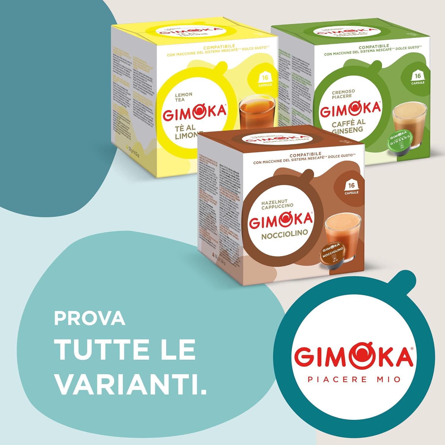 Detalle 2 de Gimoka Compatibile per Nescafé Dolce Gusto Pistacchino – 48 Capsule (3 Confezioni da 16) Made in Italy