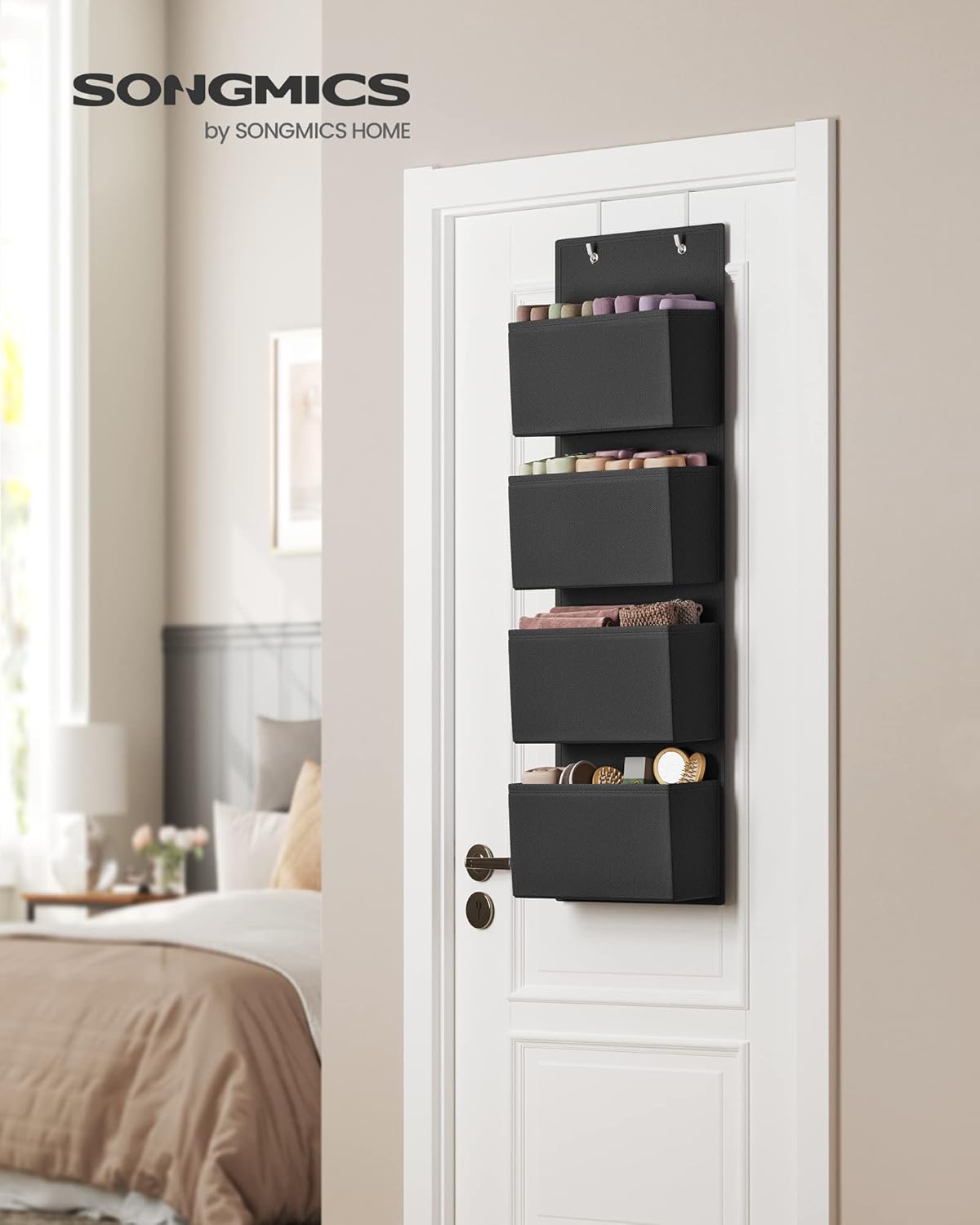 Detalle 1 de Songmics Organizador Colgante de Puerta con 4 Bolsillos