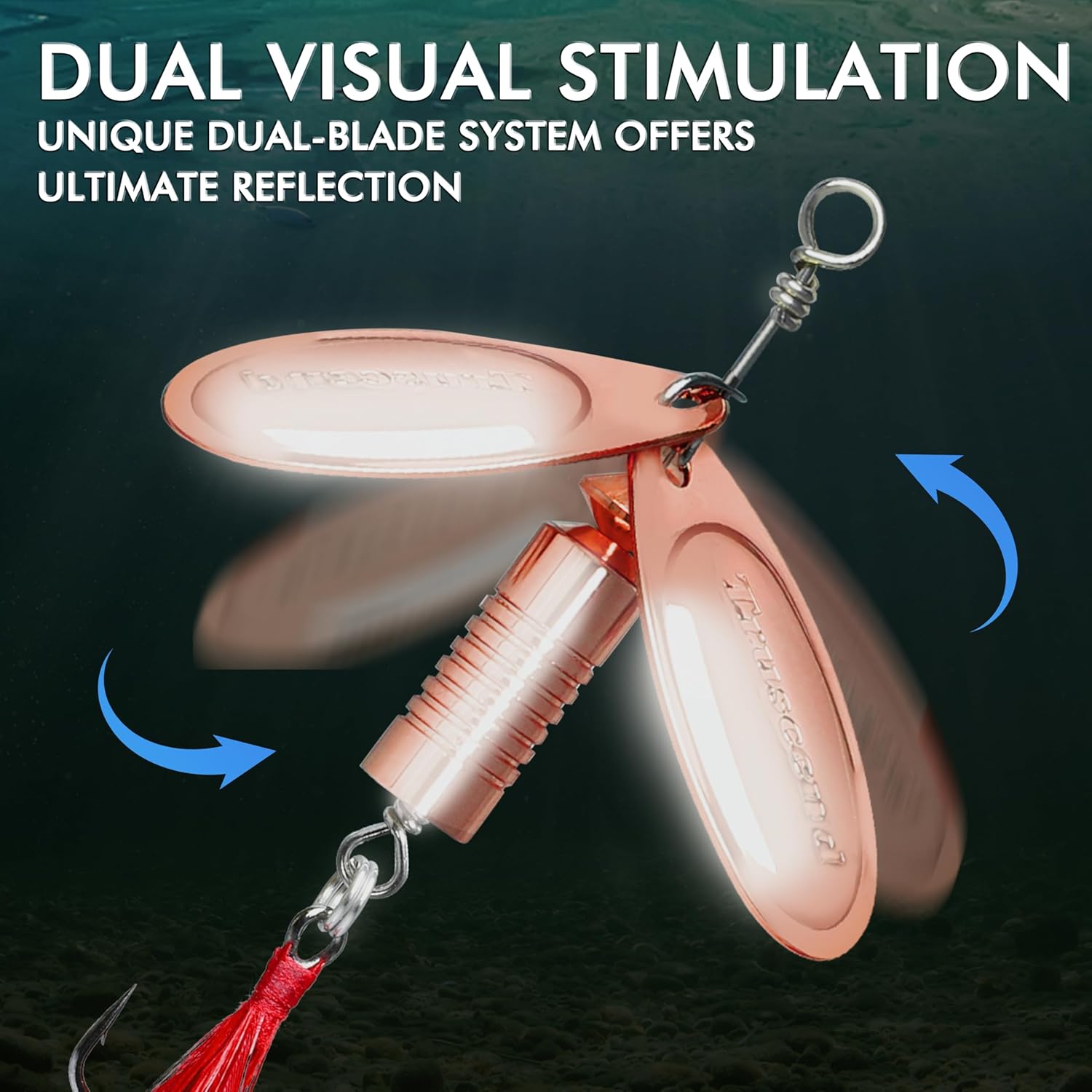 Thumbnail 2 de TRUSCEND Recherche Ultime Leurre à double lame, Vibe Spinner avec hameçon BKK