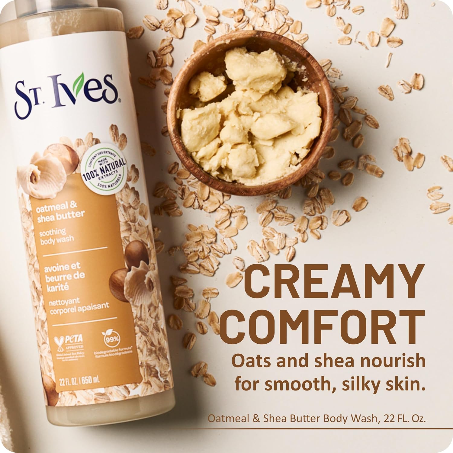 Detalle 2 de St. Ives 68474756 Oatmeal & Shea Butter Body Wash, 22 oz