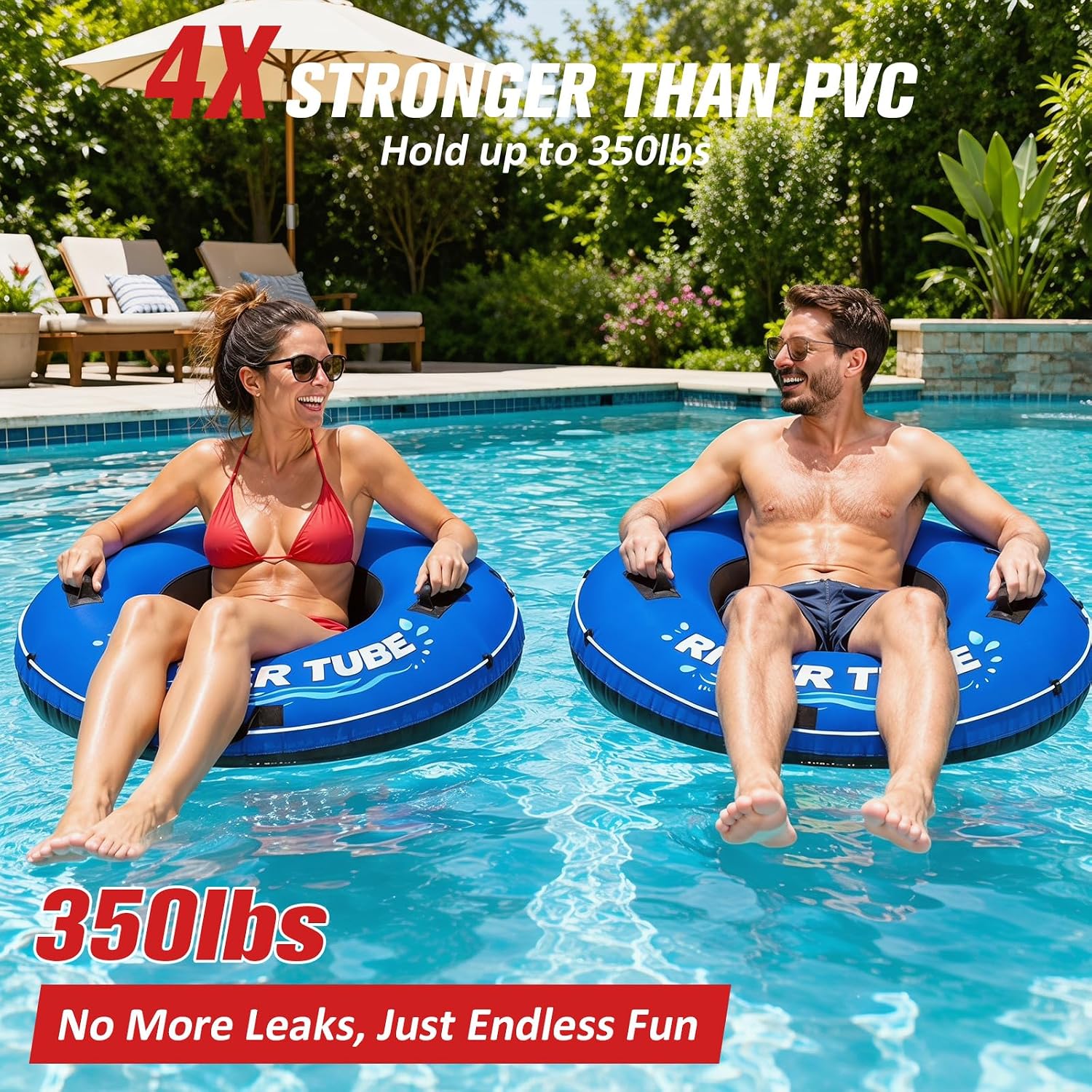 Detalle de ZEALFEEL River Tube 48'' Heavy Duty Rubber River Float Tube