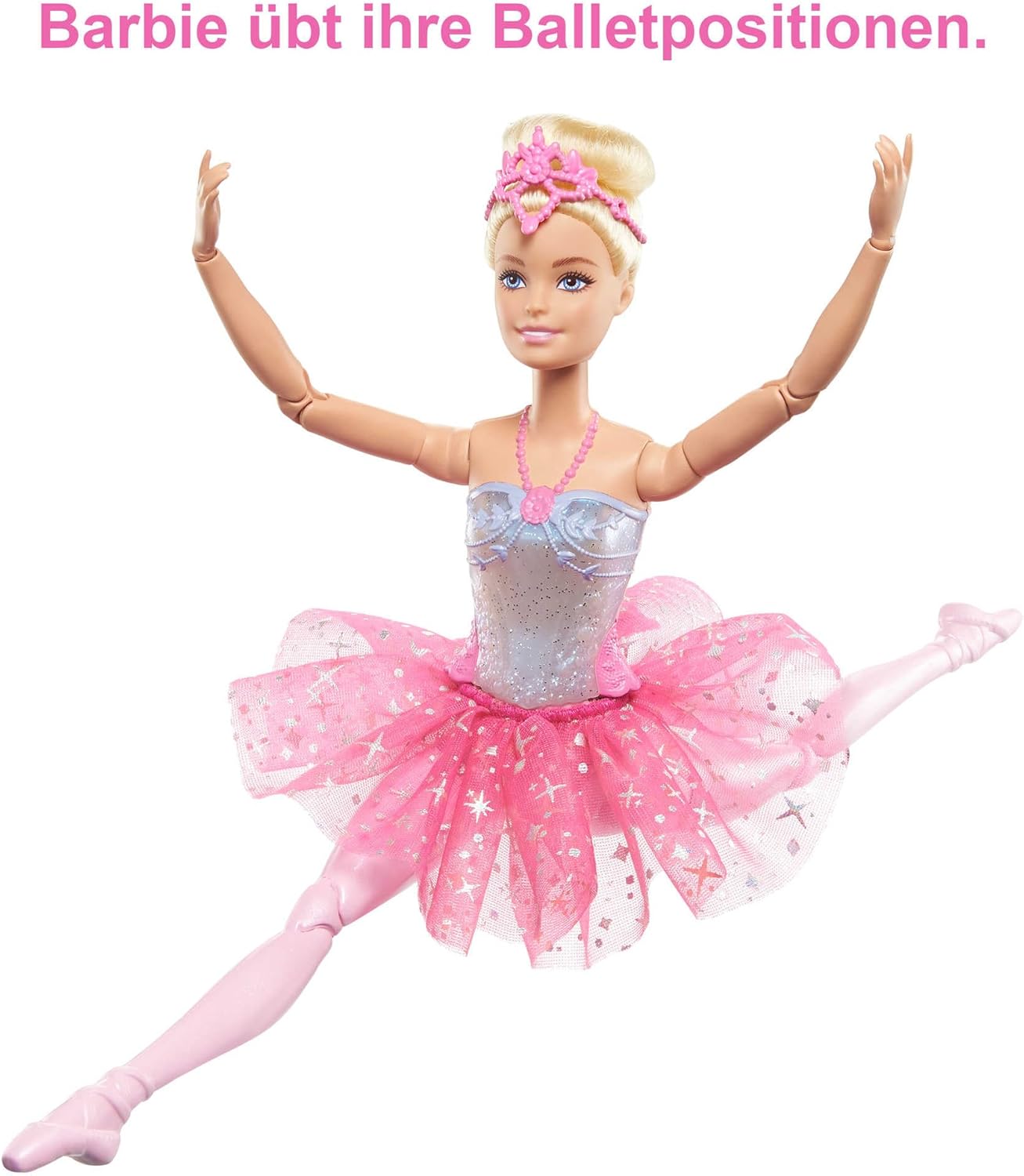 Detalle de Barbie Dreamtopia Zauberlicht Ballerina Puppe – Beweglich, mit rosa Tutu und 5 Licht-/Soundeffekten