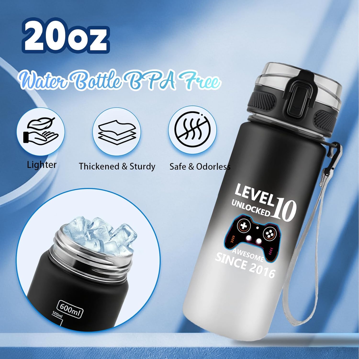 Detalle 2 de 10 Year Old Gifts for Boys – Level 10 Unlocked Gamer Gift Set (10-piece)
