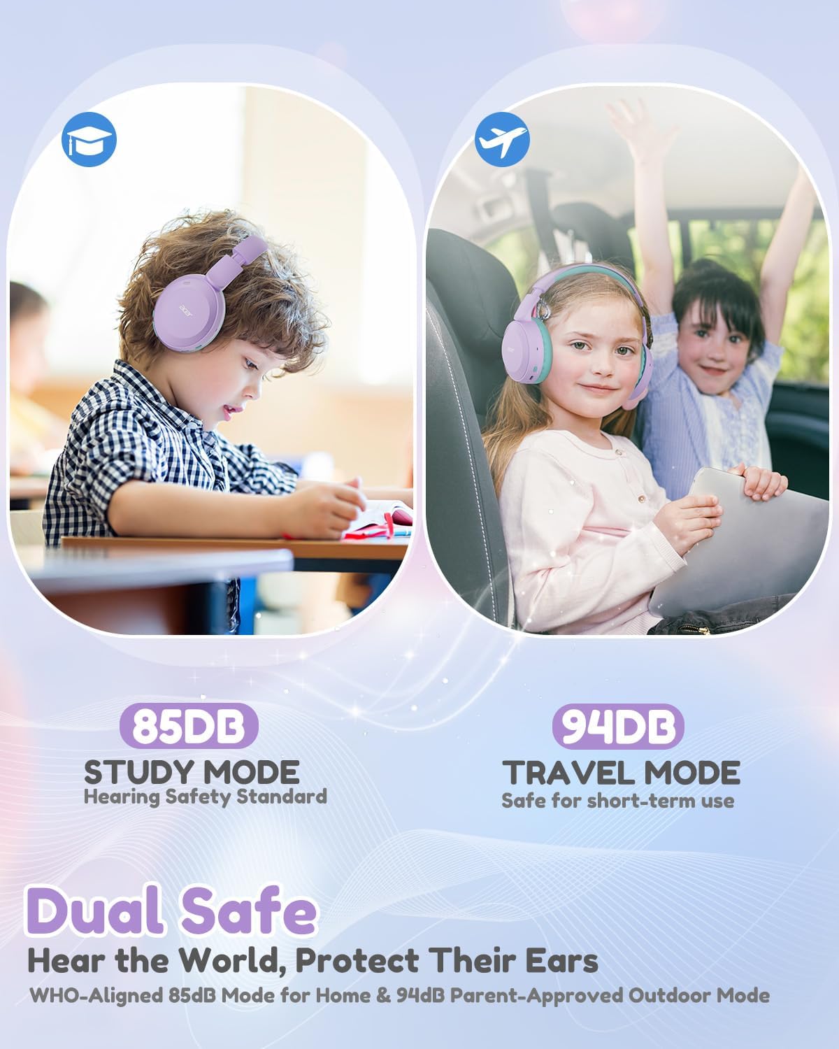 Thumbnail 1 de acer Kids Bluetooth Headphones 60H Playtime