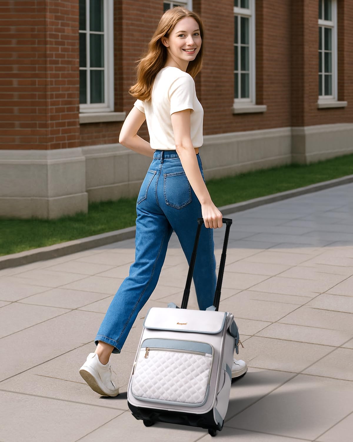 Detalle 2 de Rolling Backpack for Women 2-in-1 Carry-On