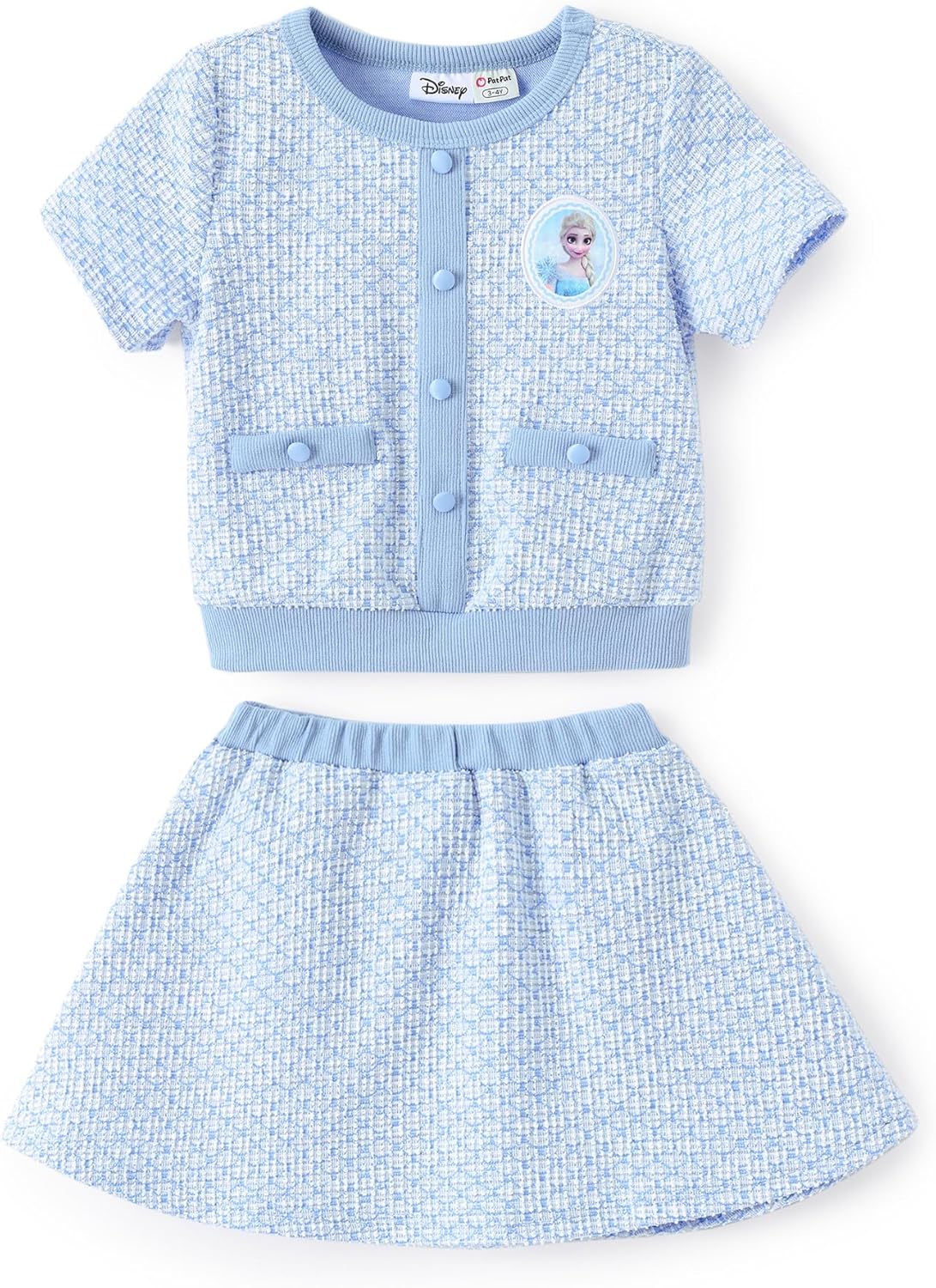 Detalle de Disney Frozen Elsa Stitch Princess Moana Minnie Toddler 2-Piece Outfit Set (Top + Tweed Skirt) for Girls 2-13Y