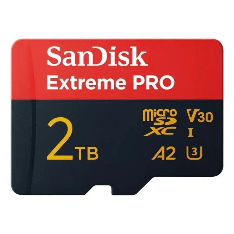 Detalle de SanDisk Extreme PRO microSDXC 2 TB UHS-I: rendimiento y capacidad para profesionales