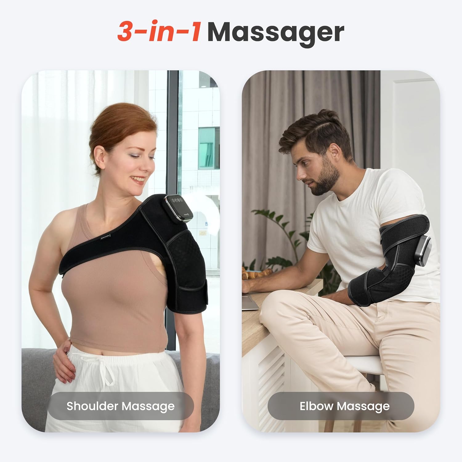 Detalle de COMFIER Massaggiatore Ginocchio Wireless con Riscaldamento al Grafene – 3 in 1
