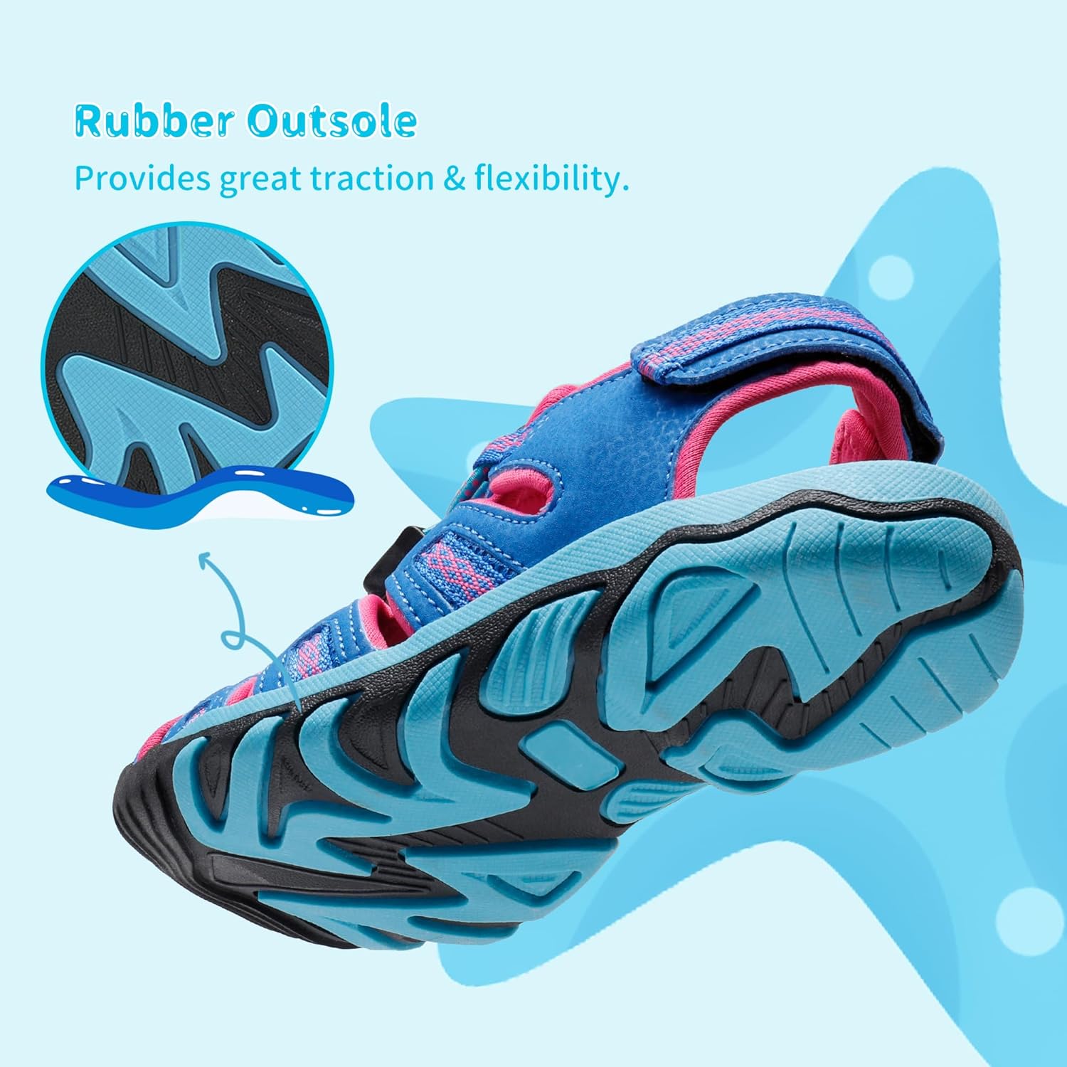 Thumbnail 5 de DREAM PAIRS Boys Girls Summer Outdoor Athletic Sport Sandals (Hook-and-Loop Adjustable) for Kids