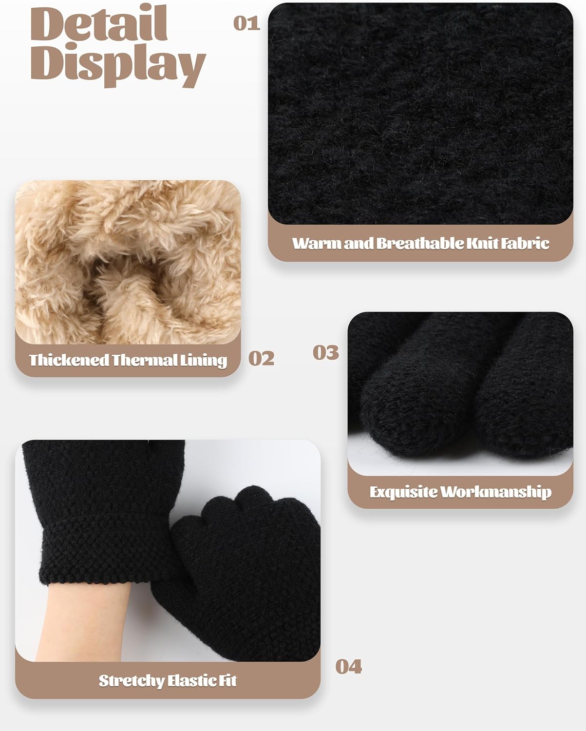 Detalle 2 de Glooarm 2 Pairs Kids Gloves 4-12