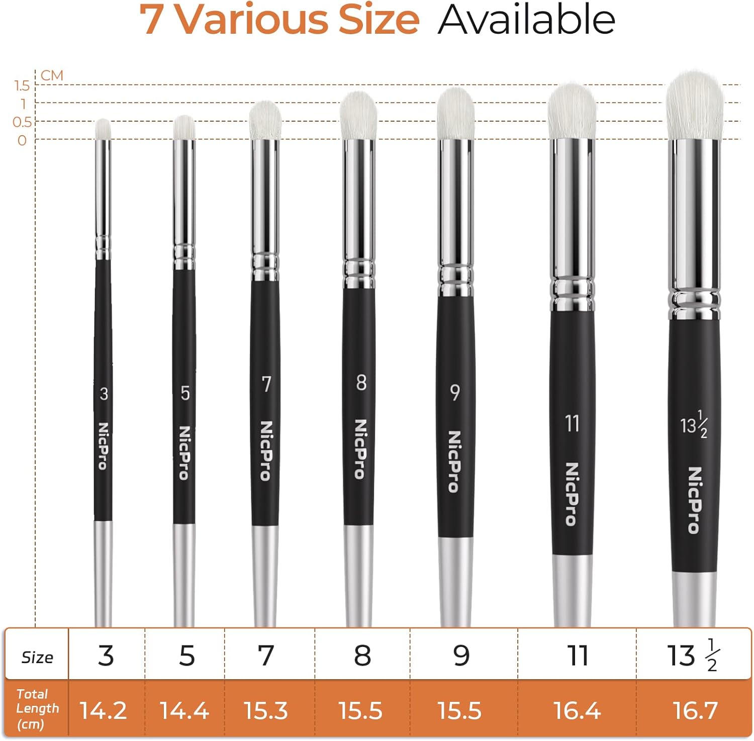 Thumbnail 5 de Nicpro Ensemble pinceaux à sec 7 🎨