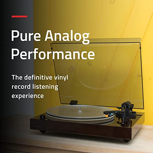 Detalle de Fluance RT85N Reference High Fidelity: giradiscos analógico de élite con plato acrílico y acoplamiento de alta masa