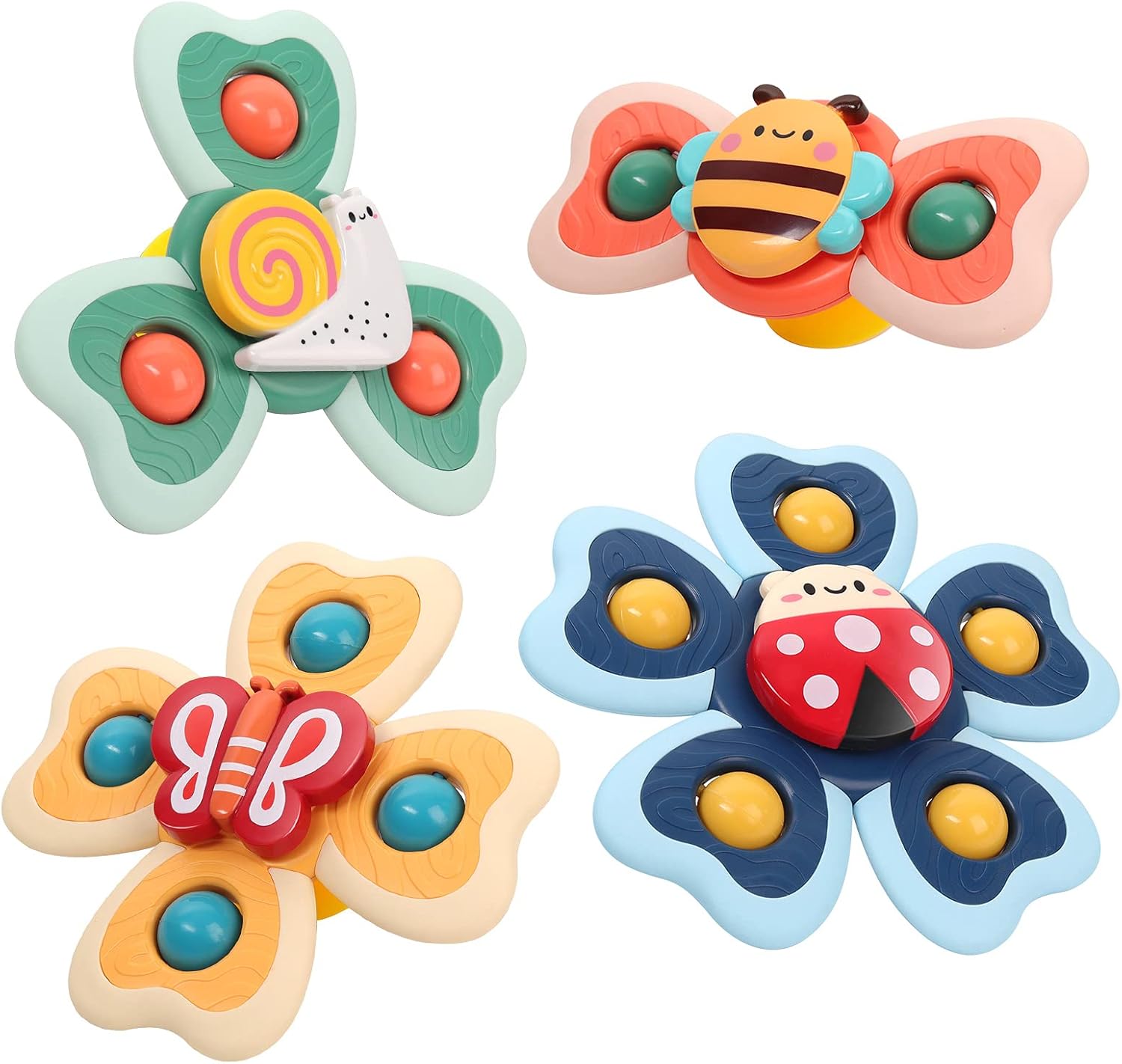 Detalle de Vanmor Saugnapf Spinner Fidget-Spielzeug für Babys