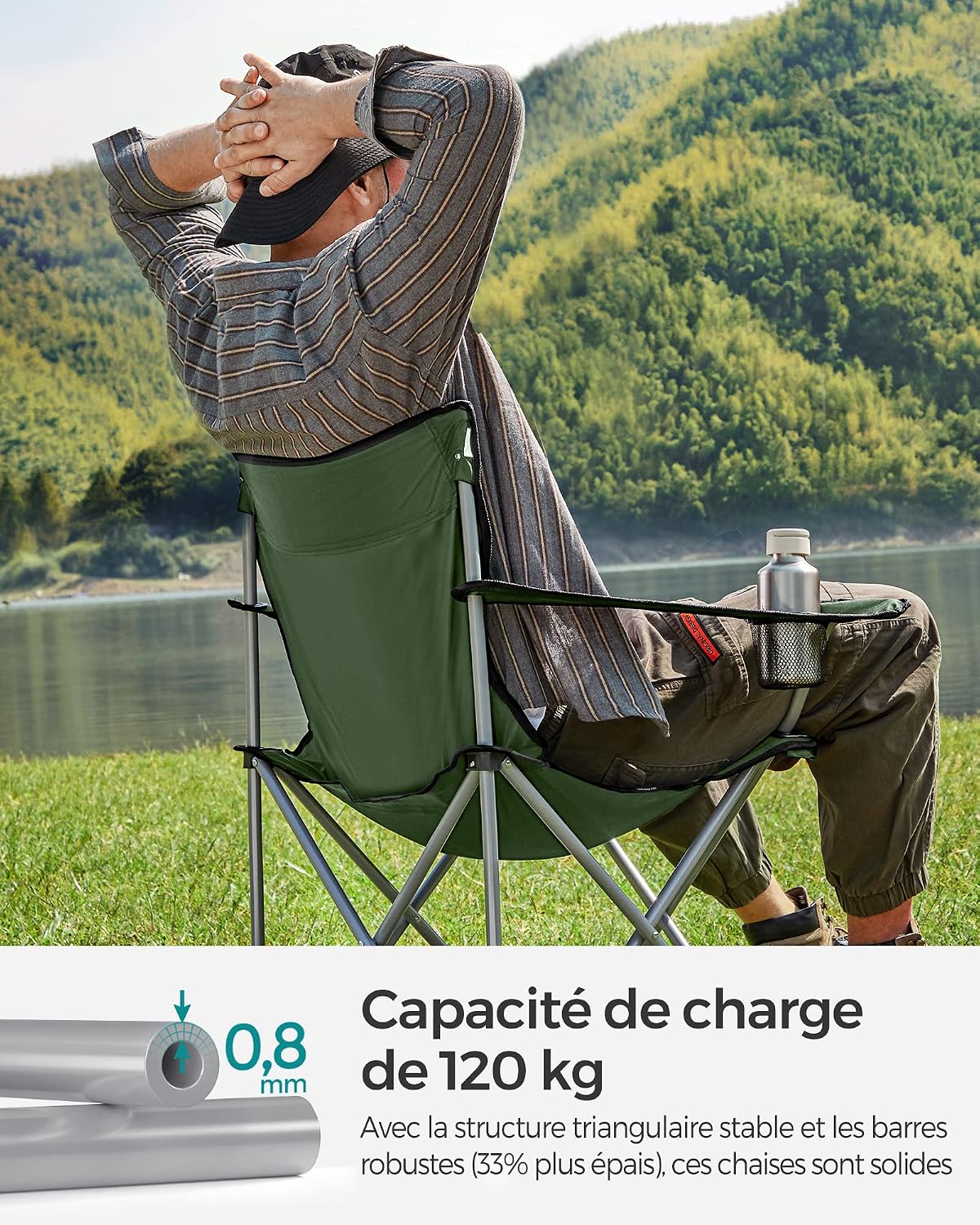 Thumbnail 4 de SONGMICS Chaise Pliante Camping GCB001C01