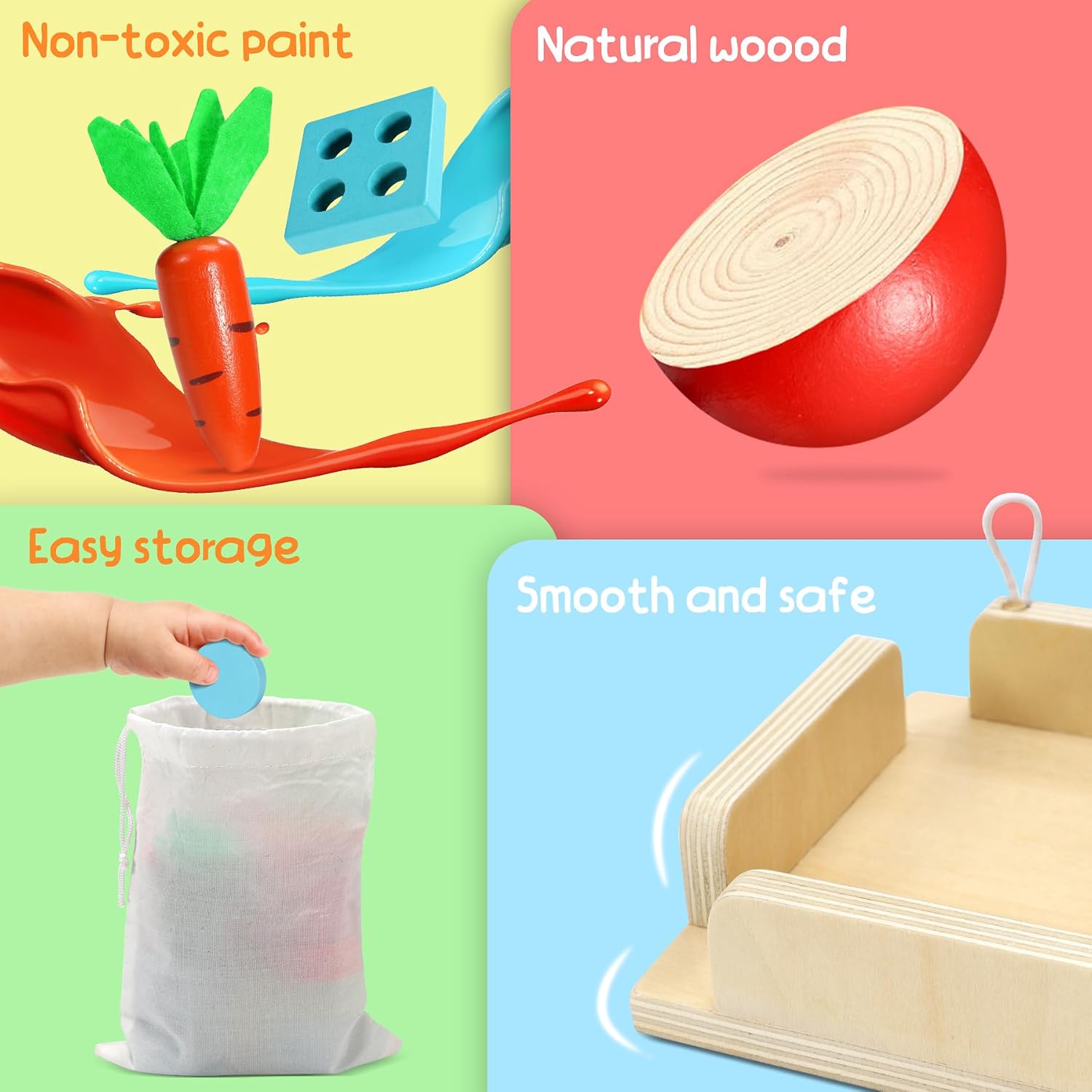 Thumbnail 5 de COOLJOY Giochi Bambini 2 Anni Cubo Multiattività in Legno 8-in-1 Montessori