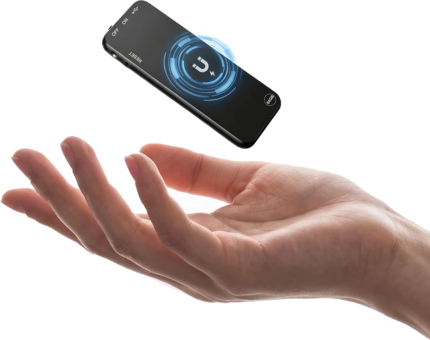Detalle de Liebssen V53 digitale spraakrecorder, 64 GB, magnetisch en USB-C