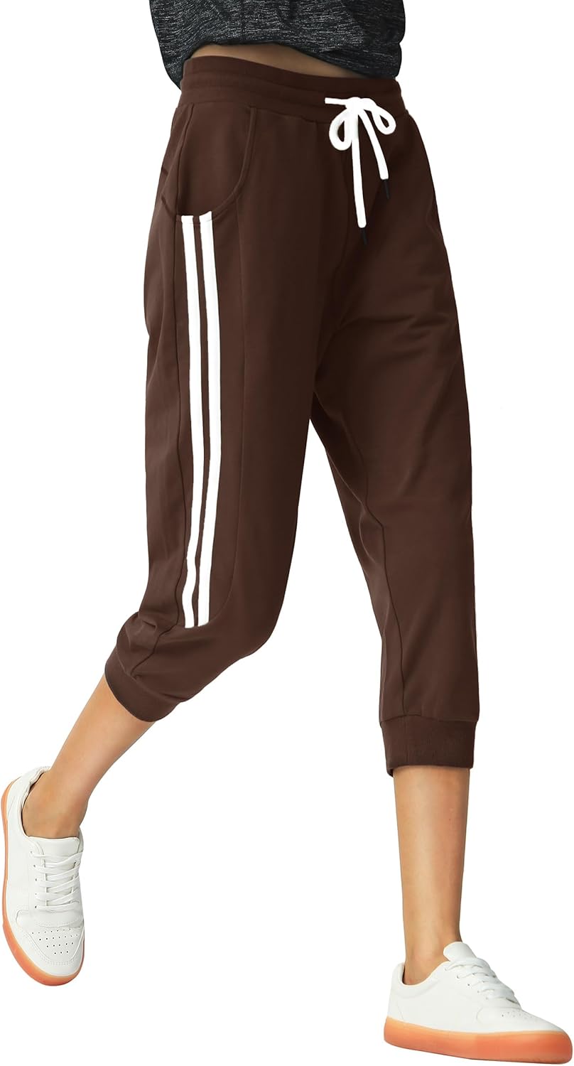 Thumbnail 1 de SPECIALMAGIC Women's Capri Pants Cropped Joggers with Pockets – Elastic Waist Drawstring