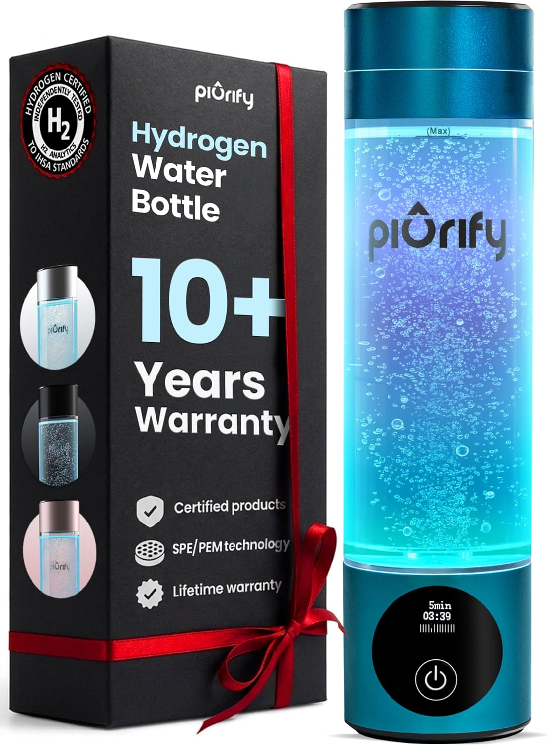 Detalle de Hydrogen Water Bottle Generator 10 oz 🚰